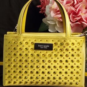 Kate Spade Yellow Studded Mini Bag